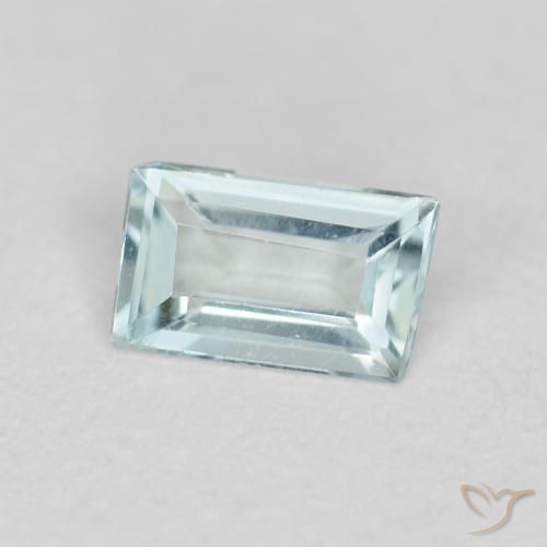 9,17 ctw natürlicher hellblau Aquamarin, Baguette, VVS