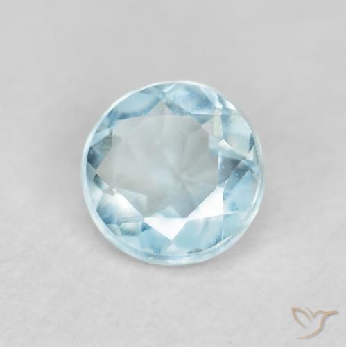 9,17 ctw natürlicher Baby blau Aquamarin, Runden, VVS