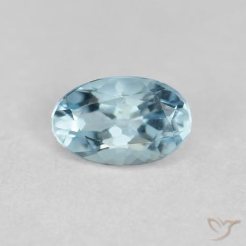 0.21ct Natürlicher grünlich-blau Aquamarin, Oval, VVS