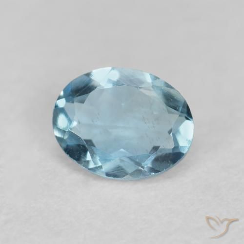 9,17 ctw natürlicher Tiefes Aquablau Aquamarin, Oval, VVS-VS