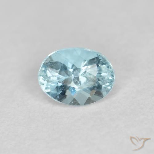 0.30ct Natürlicher Helles Aquablau Aquamarin, Oval, VS-SI