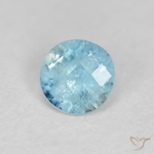 9,17 ctw natürlicher Mittelblau Aquamarin, Runden, VS-SI