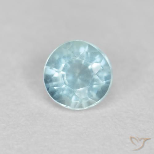 0.18ct Natürlicher hellblau Aquamarin, Runden, VS-SI