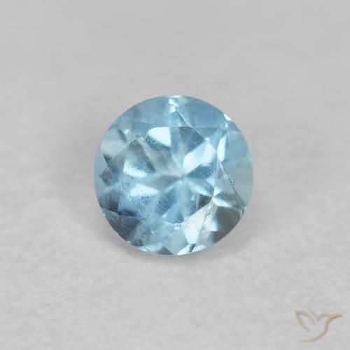 9,17 ctw natürlicher Swiss Blue Aquamarin, Runden, VS-SI