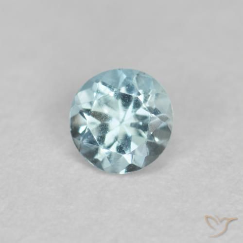 0.20ct Natürlicher hellblau Aquamarin, Runden, VS-SI