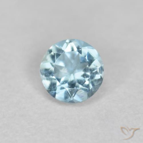 0.19ct Natürlicher Helles Maya-Blau Aquamarin, Runden, VS
