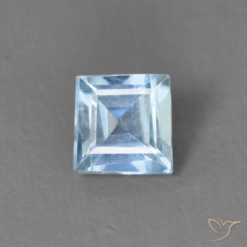 0.17ct Natürlicher Maya Blau Aquamarin, Quadrat, VS