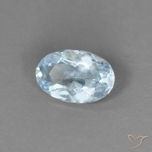 0.30ct Natürlicher hellblau Aquamarin, Oval, VS