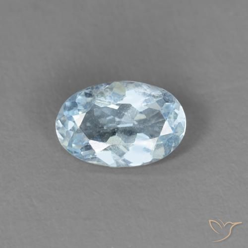 9,17 ctw natürlicher hellblau Aquamarin, Oval, VS