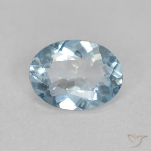 0.27ct Natürlicher Baby blau Aquamarin, Oval, VS