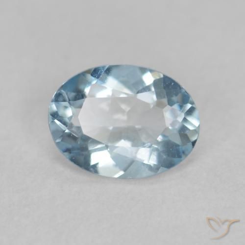 9,17 ctw natürlicher Baby blau Aquamarin, Oval, VS