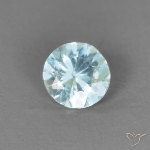 0.22ct Natürlicher Hellblau Aquamarin, Runden, VS
