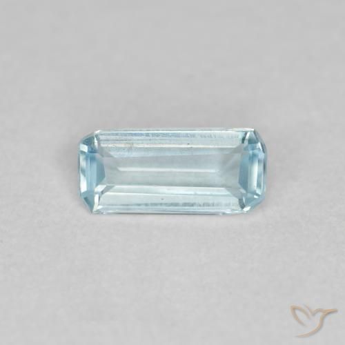 0.33ct Natürlicher hellblau Aquamarin, Smaragdschliff, VS