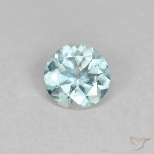 0.20ct Natürlicher hellblau Aquamarin, Runden, VS