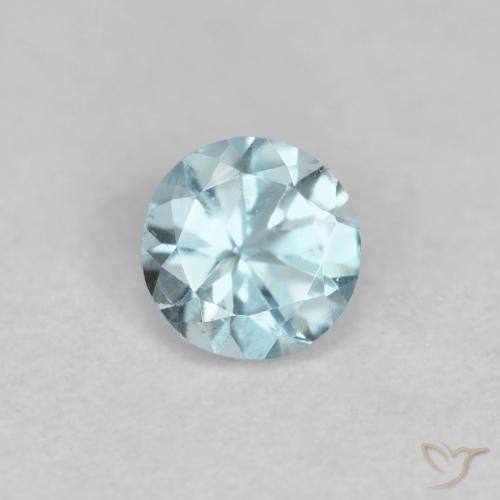 0.24ct Natürlicher hellblau Aquamarin, Runden, VS