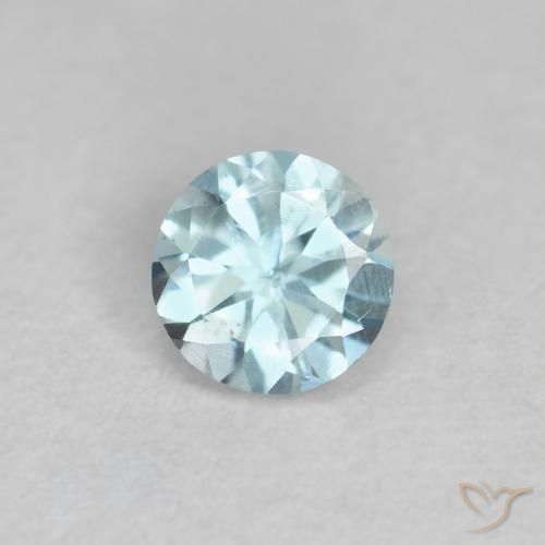 9,17 ctw natürlicher hellblau Aquamarin, Runden, VS