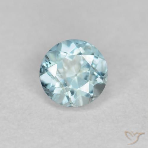 0.18ct Natürlicher hellblau Aquamarin, Runden, VS