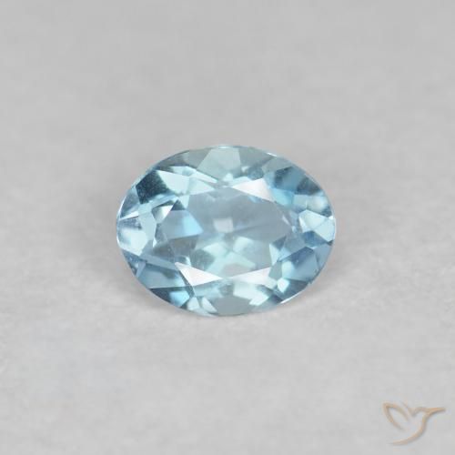 0.14ct Natürlicher Swiss Blue Aquamarin, Oval, VS