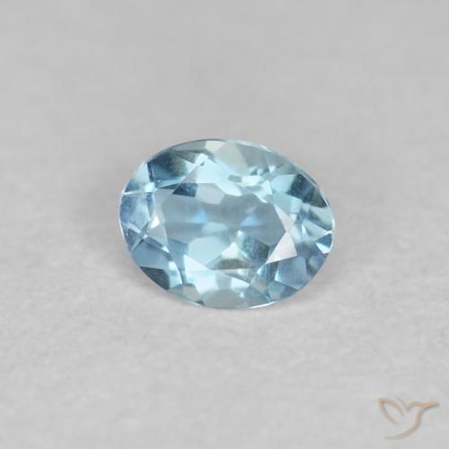 9,17 ctw natürlicher Swiss Blue Aquamarin, Oval, VS