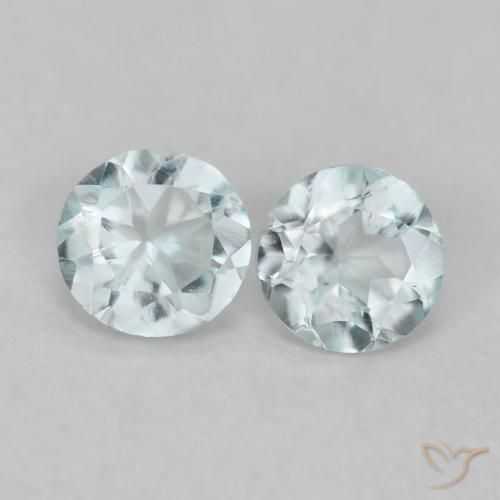 0,23 ct natürliche blauer Aquamarin-Edelsteine, Rundschliff, VVS-VS