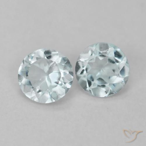 0,23 ct natürliche blauer Aquamarin-Edelsteine, Rundschliff, VVS-VS