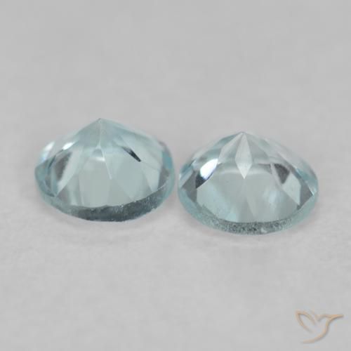 0,23 ct natürliche blauer Aquamarin-Edelsteine, Rundschliff, VVS-VS