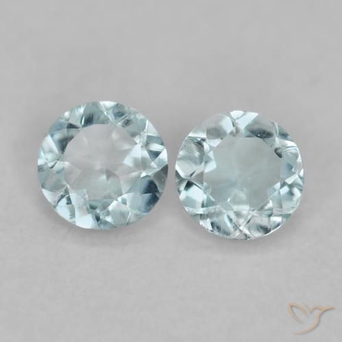 0.17 ct natürliche hellblau Aquamarin-Edelsteine, Rund Schliff, VS