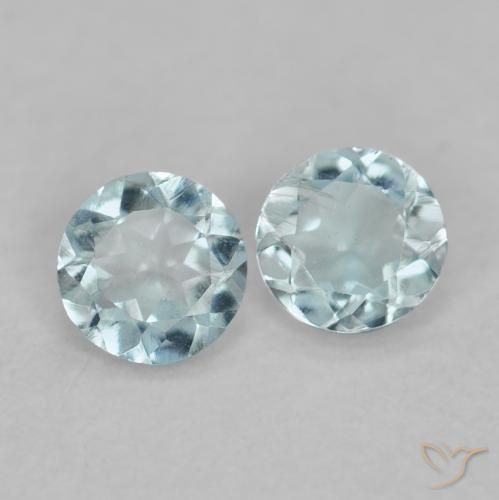 0.17 ct natürliche hellblau Aquamarin-Edelsteine, Rund Schliff, VS