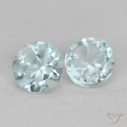 0.17 ct natürliche hellblau Aquamarin-Edelsteine, Runden, VS
