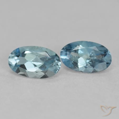 0.49 ct natürliche blassblau Aquamarin-Edelsteine, Oval, VS