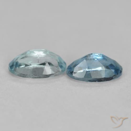 0.49 ct natürliche blassblau Aquamarin-Edelsteine, Oval, VS