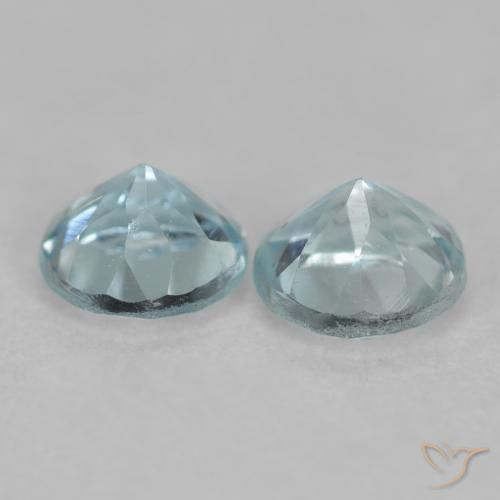 0.48 ct natürliche Helles Aquablau Aquamarin-Edelsteine, Runden, VS