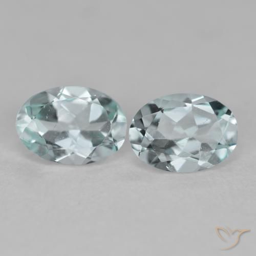 1.12ctw Natürlicher Helles Aquablau Aquamarin, Oval, VS
