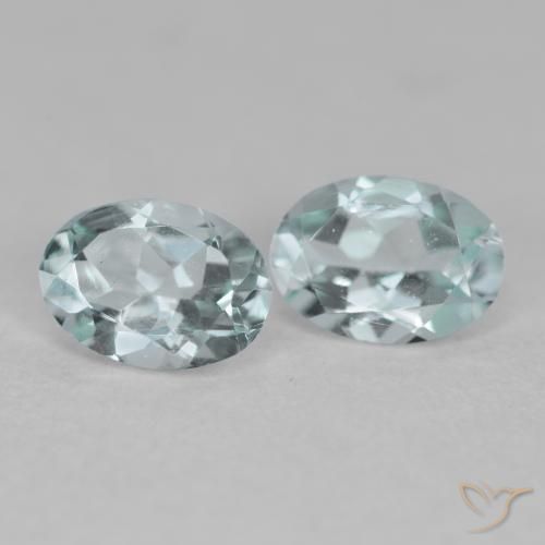 1.12 ct natürliche Helles Aquablau Aquamarin-Edelsteine, Oval, VS