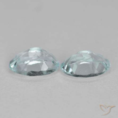 1.12 ct natürliche Helles Aquablau Aquamarin-Edelsteine, Oval, VS