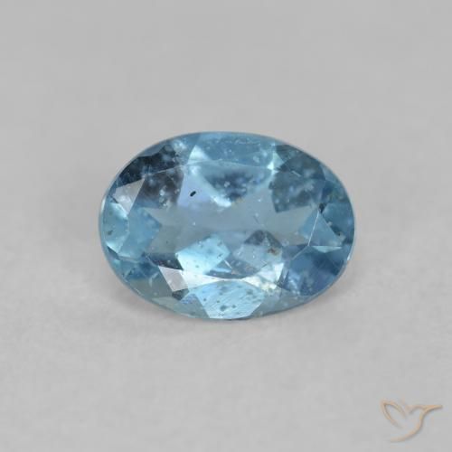 0.25ct Natürlicher Tiefes Azurblau Aquamarin, Oval, VS-SI