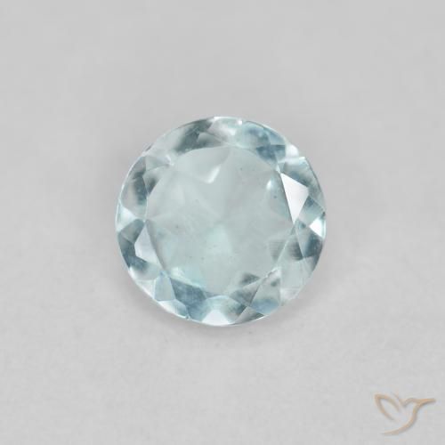 0.34ct Natürlicher Helles Aquablau Aquamarin, Runden, VS