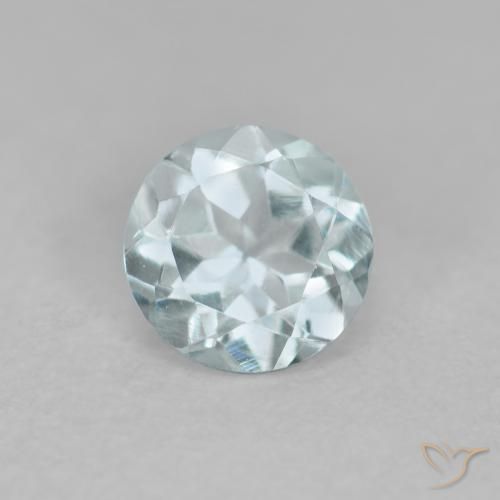 0.43ct Natürlicher Helles Himmelblau Aquamarin, Runden, VVS-VS
