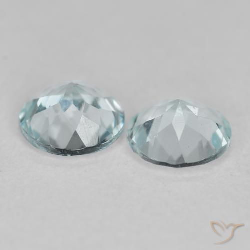 0.71 ct natürliche blassblau Aquamarin-Edelsteine, Runden, VS