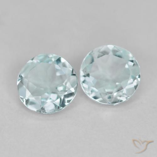 0.66 ct natürliche blassblau Aquamarin-Edelsteine, Runden, VVS-VS