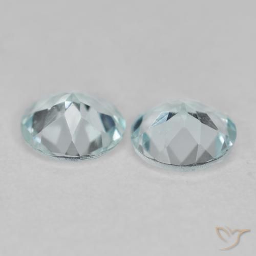 0.66 ct natürliche blassblau Aquamarin-Edelsteine, Runden, VVS-VS