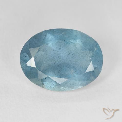 9,17 ctw natürlicher Hellgrünliches Blau Aquamarin, Oval, VS-SI