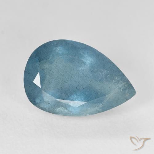 6.37ct Natürlicher Bläulich-grün Aquamarin, Birnenform, VS-SI