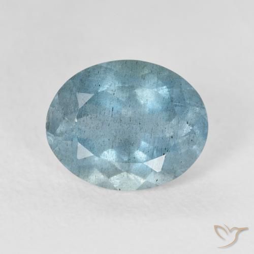 2.51ct Natürlicher Light Bluish Turquoise Aquamarin, Oval, VS-SI