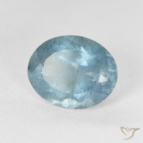 9,17 ctw natürlicher Light Bluish Turquoise Aquamarin, Oval, VS-SI