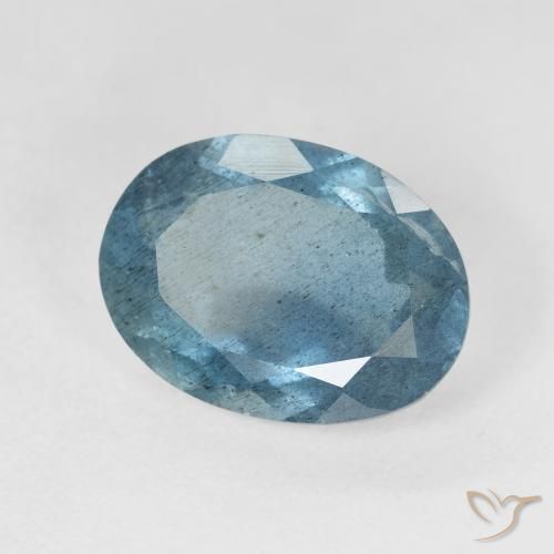 9,17 ctw natürlicher hellblau-grün Aquamarin, Oval, VS-SI