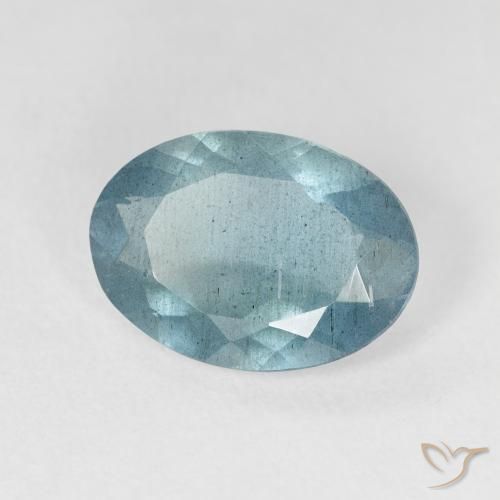 9,17 ctw natürlicher Bläulich-grün Aquamarin, Oval, VS-SI