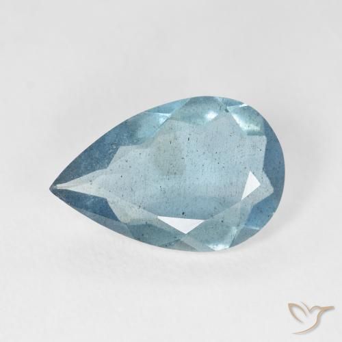 3.54ct Natürlicher Helles Aquablau Aquamarin, Birnenform, VS-SI