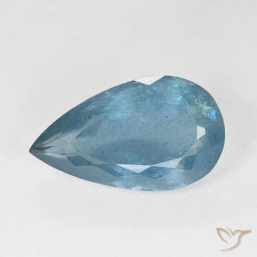 8.96ct Natürlicher grünlich-blau Aquamarin, Birnenform, VS-SI
