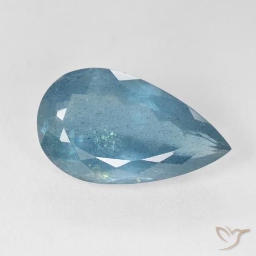 9,17 ctw natürlicher grünlich-blau Aquamarin, Birnenform, VS-SI